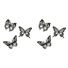 6 Stücke Schmetterling Metall Wanddekoration Schwarzer Schmetterling Metall Wand Behang Dekoration Bauernhaus Rustikal Home Office Schlafzimmer