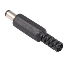 40 StÜCke 5,5X2,1mm Männlichen LöTen  Walze Spitze Stecker Buchsen Gerade AnschlÜSse FÜR  Strom Versorgung LED Leuchten Schalter Schwarz