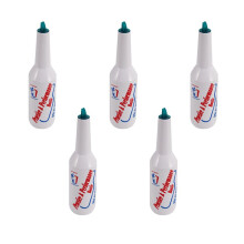 5X Flair Bartender Bartending Praxis Bar Pub Flasche Wein, Cocktail Shaker - Weiss