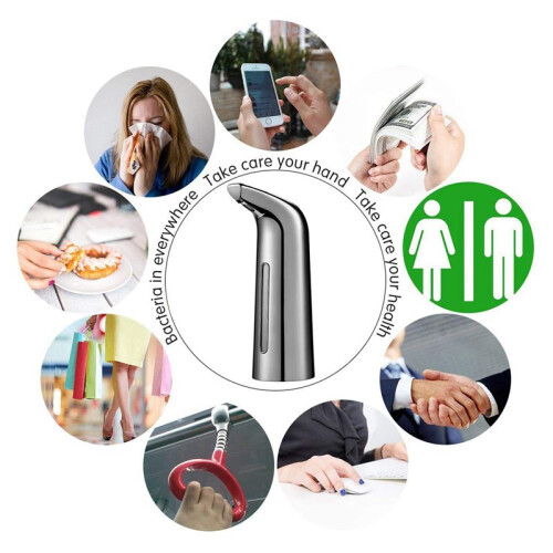 2X Automatic Soap Dispenser Touchless 400Ml,Automatic Sensor Soap Dispenser,Dish Soap Dispenser 1