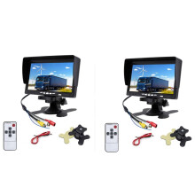 2X 12V-24V 7 Pouces TFT LCD Couleur HD Moniteur pour Voiture Camion CCTV Caméra de Recul Vue Arrière