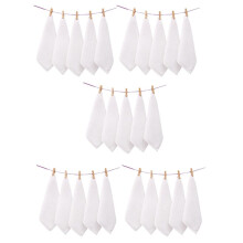 35 Peças Toalhas de AlgodãO Branco Superior Qualidade de Hotel Macio Rosto Toalhas de MãO 30X30 cm