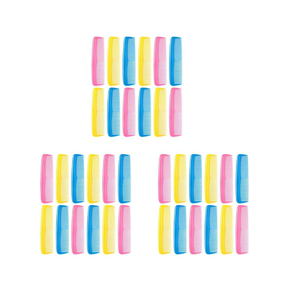 Exogio 36 Pieces Colorful Hair Combs Set For Kids Women Men Colorful Plastic Fine Dressing Comb (, Yellow, )