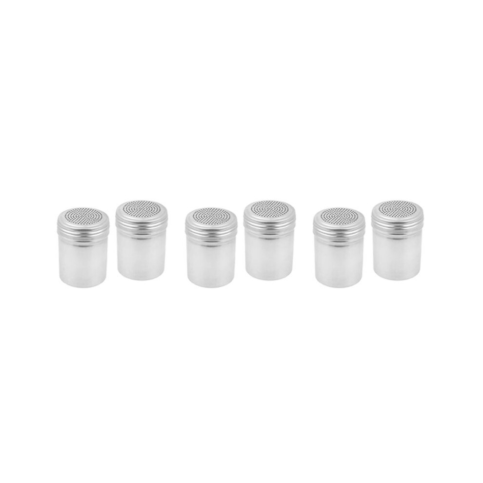 Exogio (Set Of 6) Dredge Shakers 10 Oz, Stainless Steel Spice Shakers Baking/Cooking