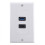 10X 2Port +USB 3.0 Female Wall Face Plate Panel Outlet Socket Extender White 2
