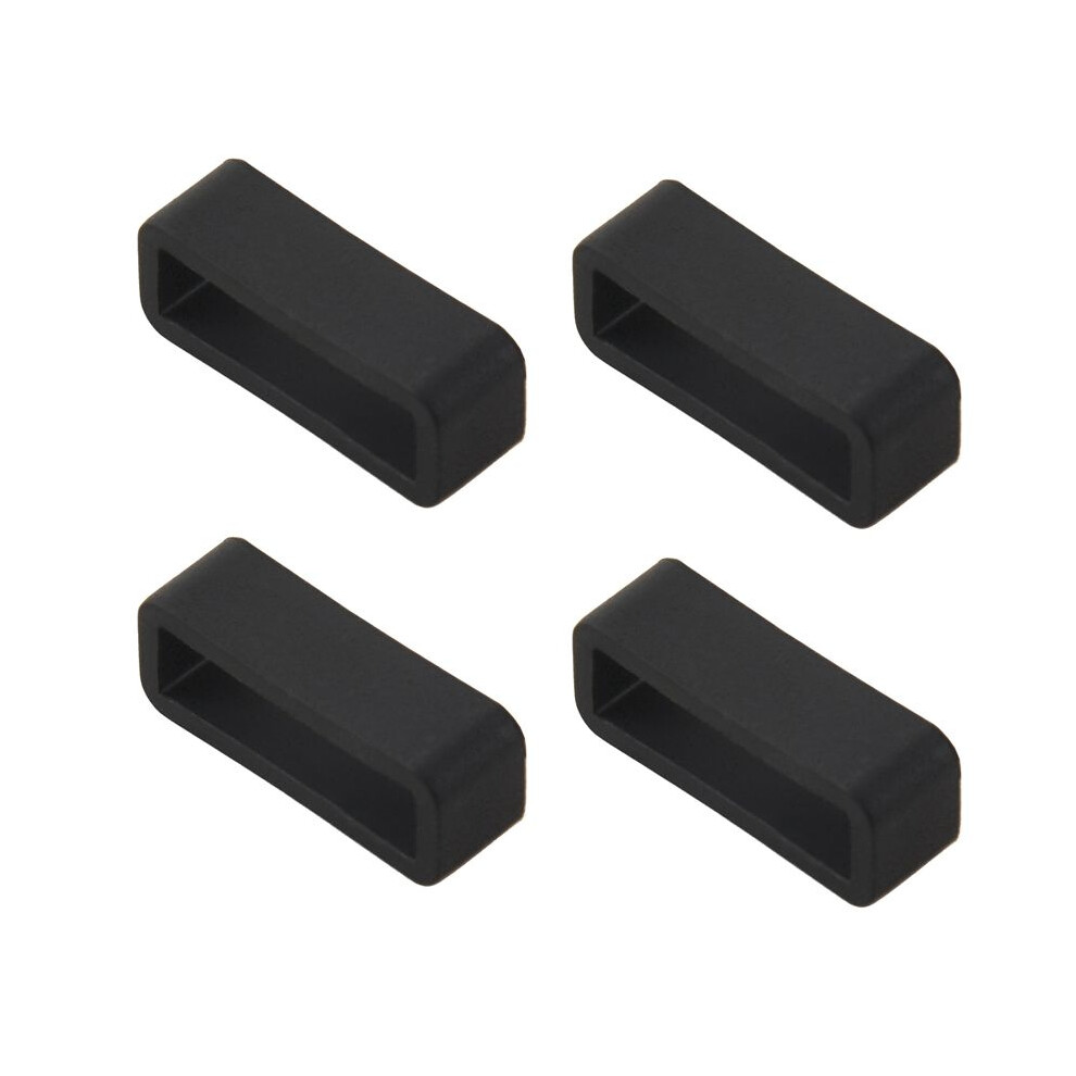 Exogio 4X Black Watch Strap Retaining Hoop Loop Rubber Retainer Buckle Holder 22Mm
