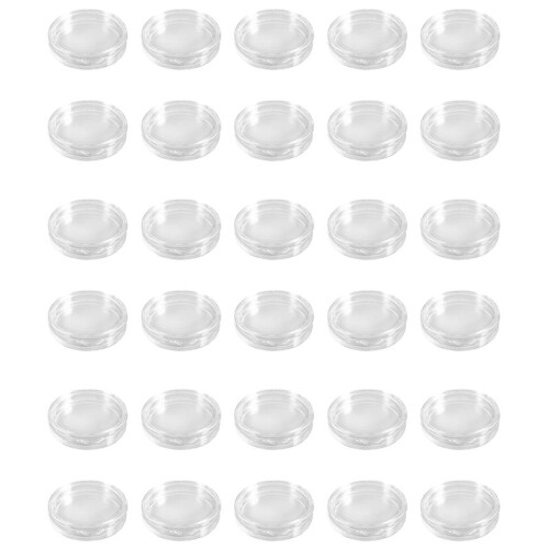 30 Pcs Small Round Transparent Plastic Coin Capsules Box 35mm 1