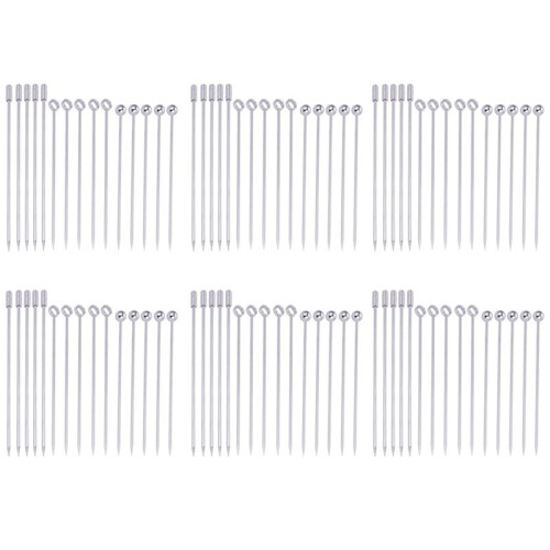 Edelstahl-Cocktail-Picks, Martini-Picks-Set (90 Stück)