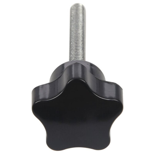 60 Pcs M6 x 50 mm Locking Star-Shaped Plastic  Male Thread Knob Grip 2