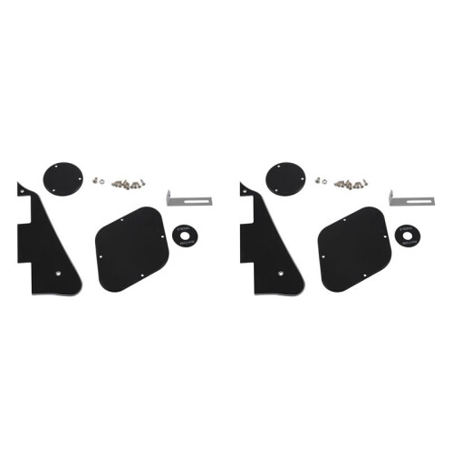 2Set Black Pickguard /Cavity / Covers/Pickup Selector Plate /Bracket/Screws for LP Guitar Style