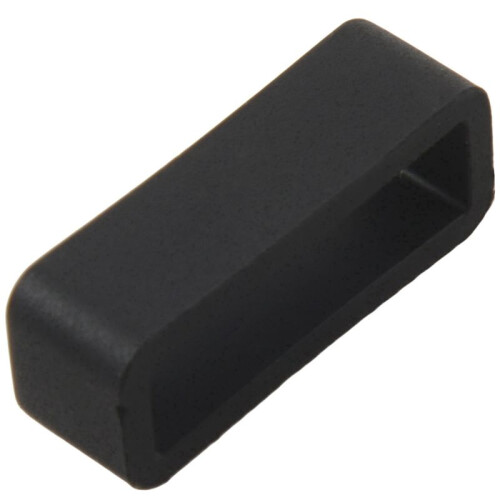 4X Black Watch Strap Retaining Hoop Loop Rubber Retainer Buckle Holder 22mm 1