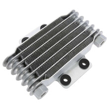 2X Motorrad Motor Öl Kühler Kühlung Kühler 85 Ml Universal Silber Aluminium für 100Cc-250Cc Motorrad Dirt Fahrrad Atv