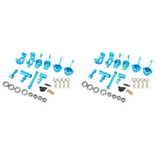 2X Aluminum Alloy Steering Knuckle Hub Carrier Servo Saver Upgrade Parts for RC HSP 1/10 Redcat Volcano EPX