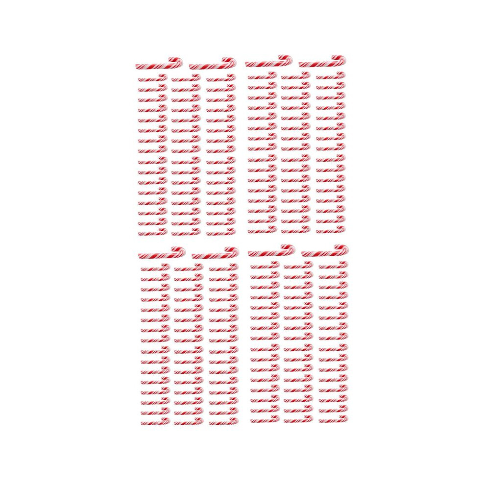 Exogio 200Pcs Red And White Handmade Christmas Candy Cane Miniature Food Dollhouse Home Decor Clay Candy Cane About 3.2X1cm