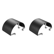 2X Car Cold Air Intake Cone Sport Air Filter Cover Motion Air Filter Cover Heat Shield Carbon Fiber