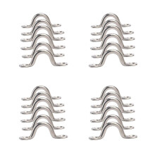 Pack of 24 Stainless Steel Bimini Boat Top Pad Eye , Eye Straps, Tie Down, Kayak Deck Loops, Tie Down Anchor Point