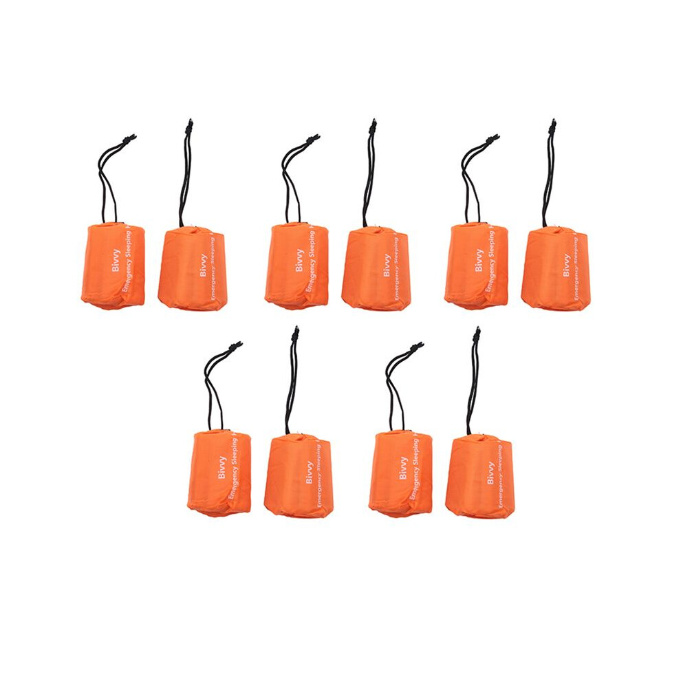 Exogio 10-Pack Emergency Sleeping Bag Thermal Waterproof Survival Blanket For Outdoor Camping Hiking