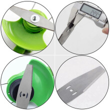 12 Pièces en Métal Coupe-Herbe Lame Coupe-Herbe Tête Accessoires de Remplacement Lames de Scie Raccords de Tondeuse à Gazon