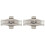 2X Double Push Button Butterfly Clasp Buckle Silver for 21Mm Watch Band Strap 1