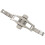 2X Double Push Button Butterfly Clasp Buckle Silver for 21Mm Watch Band Strap 6