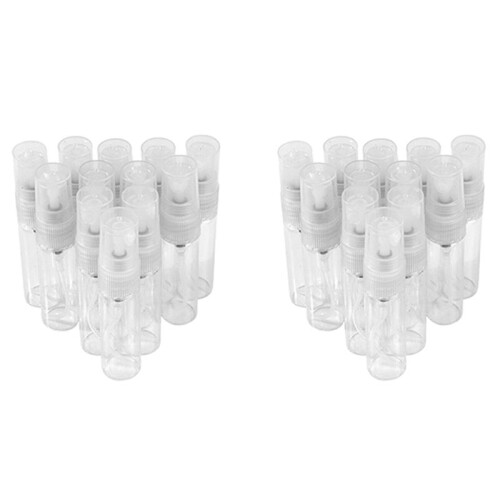 50Pcs  5Ml Glass Refillable Travel Perfume Empty Bottle Atomizer Pump Spray