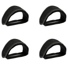 4X Soldier Fixed Gear Fixie BMX Bike Bicycle Anti-Slip Double Adhesive Straps Pedal Toe Clip Strap Belt Black