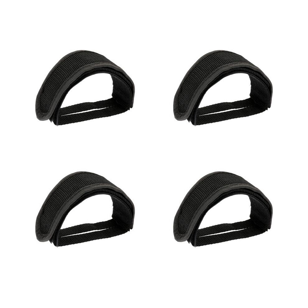 4X Soldier Fixed Gear Fixie Bmx Bike Bicycle Anti-Slip Double Adhesive Straps Pedal Toe Clip Strap Belt Black Exogio