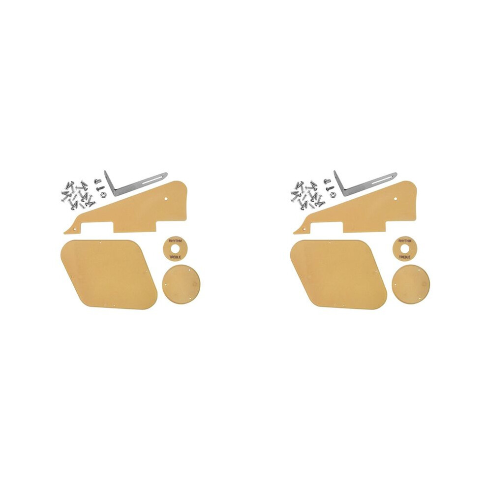 2Set Cream Pickguard /Cavity / Covers/Pickup Selector Plate /Bracket/Screws For Lp Style Guitar Replacement 4712162783115