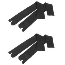 2 Paar Tabi Socken Sabots Socken 2-Toe EU35-44 für Männer / Frauen Schwarz