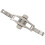 3X Double Push Button Butterfly Clasp Buckle Silver for 21mm Watch Band Strap 7