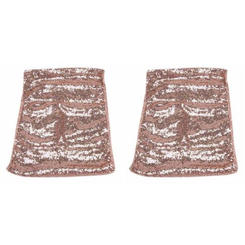 2X Rectangle Sequin Tablecloth Banquet Table Runner Wedding Reception Party Decor, 1 Rose Gold