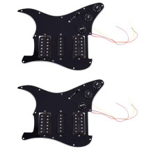 2X Chargé Pickguard pour Guitare ÉLectrique Précâblé 11 Trous Hsh Micros Pré-Câblés Micro-Aimants Humbucker À Bobine Unique
