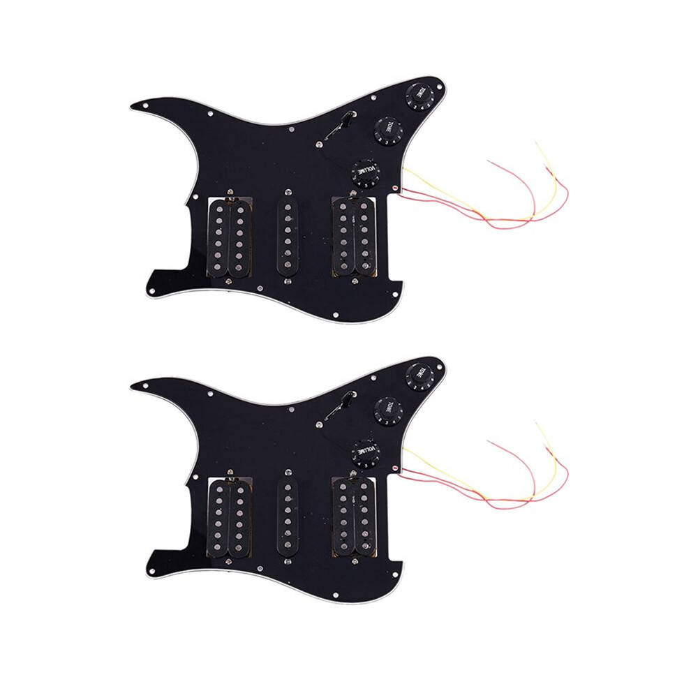 Exogio 2X Loaded Prewired Electric Guitar Pickguard 11 Hole Hsh Pickups Pre Wired Single-Coil Humbucker Magnet Pickups