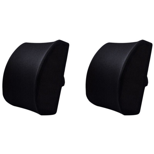 2X Memory Foam  Chair Lumbar Back Support Cushion Pillow for Office Home Car-Mesh