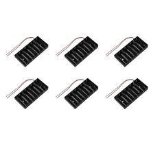 New Plastic 48 x 1.5V AA 2A CELL Battery Holder Storage Box Standard 12V Case with Lead Wire