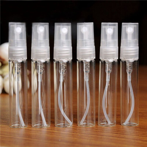 50Pcs  5Ml Glass Refillable Travel Perfume Empty Bottle Atomizer Pump Spray 2