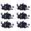 150 Pcs Plastic Push in Bumper  Door Rivets Clip 8mm Hole Black 1