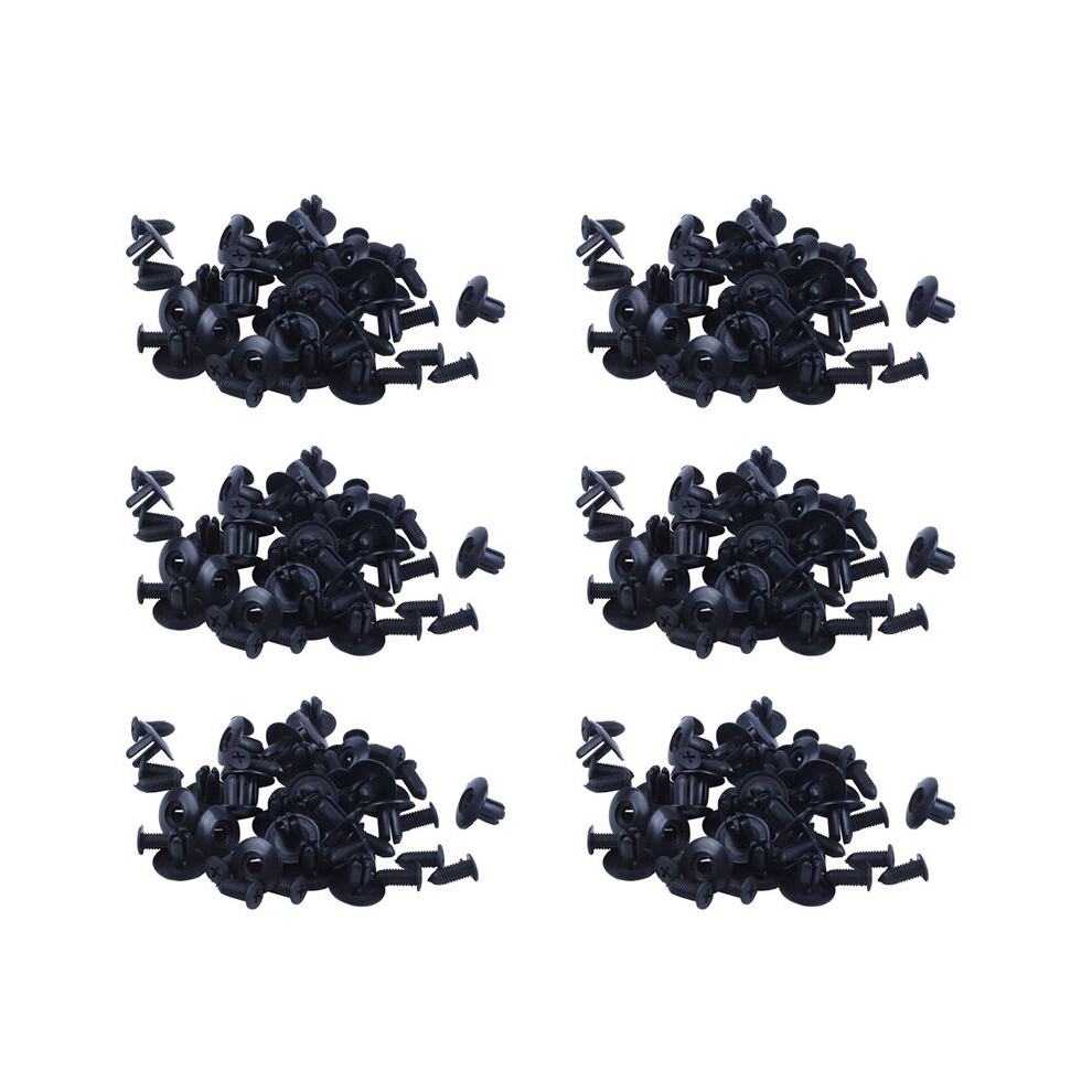 150 Pcs Plastic Push In Bumper Door Rivets Clip 8Mm Hole Black 6033611893581