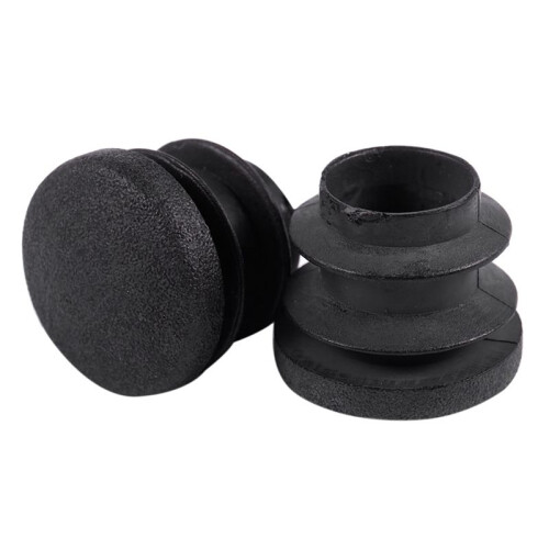 45Pcs Black Plastic Blanking End Cap Round Tube Insert Pipe Bung 16mm 1
