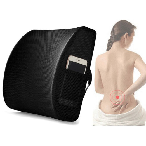 2X Memory Foam  Chair Lumbar Back Support Cushion Pillow for Office Home Car-Mesh 1