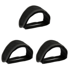 3X Soldier Fixed Gear Fixie Bmx Bicicletta Bicicletta Anti-Slip Doppie Cinghie Adesive Pedal Toe Clip Cinturino Cintura Nera