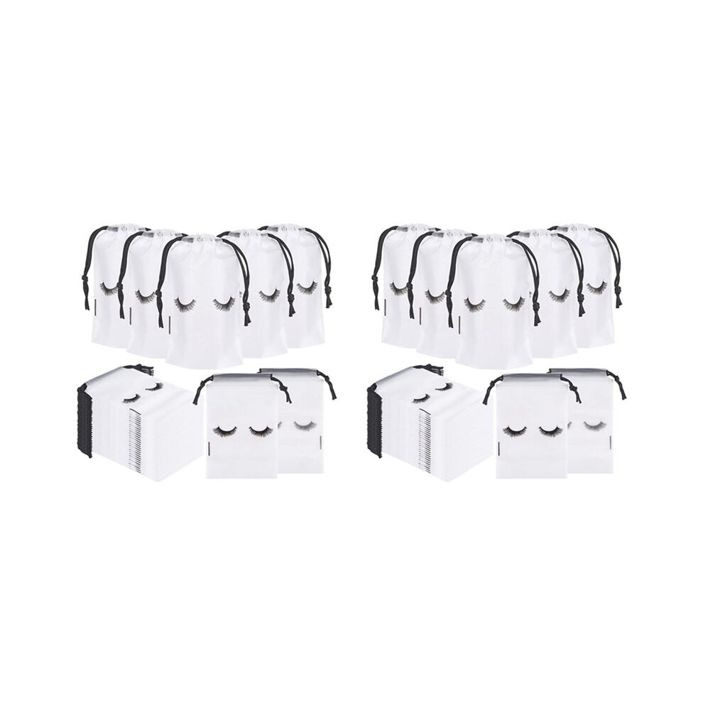 Exogio 200Pcs Lash Bags For Clients Lash Goodie Bags For Clients Lash Aftercare Bags Eyelash Extensions Makeup Bags Clear