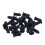 100 Pcs Plastic Push in Bumper  Door Rivets Clip 8mm Hole Black 4