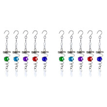 10 Pezzi Spiral Wind Chimes Sfera di Cristallo Wind Spinner Pendenti Gancio Rotante Wind Chime Tail per la Decorazione del Giardino di Casa