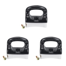 3X Home Black Silver Bakelite Handle for Fry Pan Saucepan Cookware