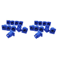 20Stuks Powercon Connector 3 Pins 20A 250V Power Speaker Panel Socket Vrouwelijk voor LED-Scherm Podiumverlichting, Blauw