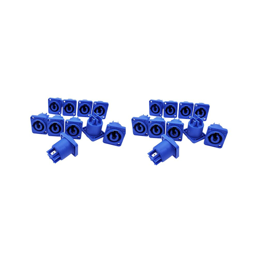 Typecat 20Pcs Powercon Connector 3 Pins 20A 250V Power Speaker Panel Socket Female For Led Screen Stage Lighting,