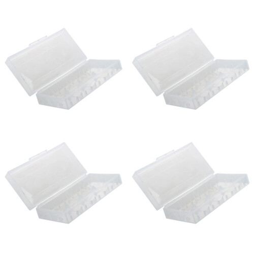 4X Box for 18650 Battery Transparent Battery Holder