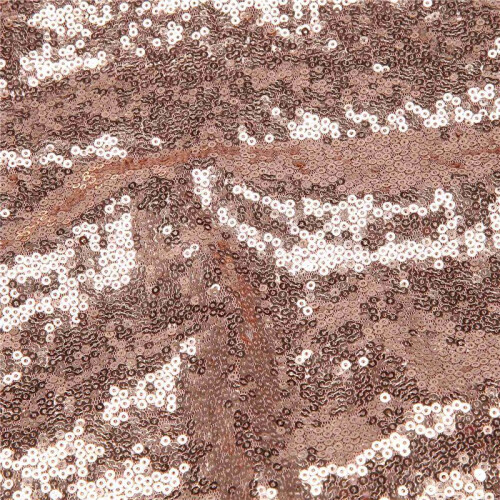2X Rectangle Sequin Tablecloth Banquet Table Runner Wedding Reception Party Decor, 1 Rose Gold 2