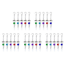 25Pcs Spiral Wind Chimes Crystal Wind Spinner Pendants Rotating Hook Wind Chime Tail for Home Yard Decoration